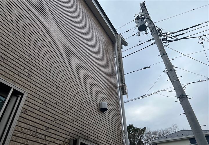 横浜市都筑区中川の火災保険申請中の雨樋補修依頼に伺いました